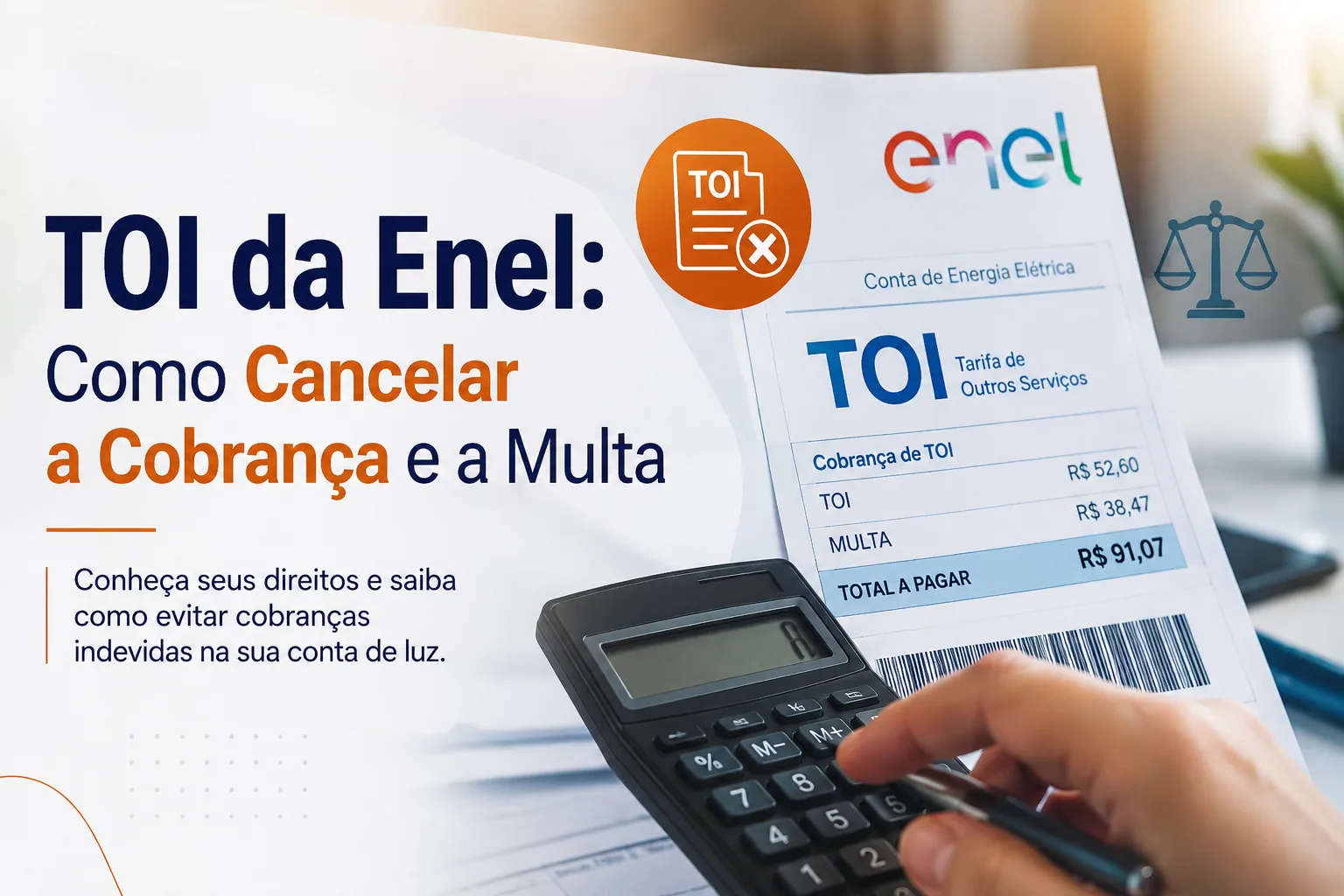 Recebeu um TOI da Enel? Guia Definitivo para Cancelar a Cobrança e a Multa